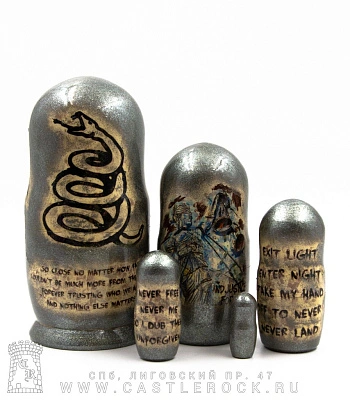 матрешка metallica (лого черное)