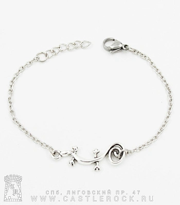 браслет на цепочке ящерица