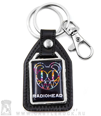 брелок прямоугольный на подкладке radiohead