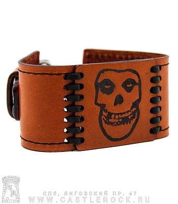 браслет кожаный с гравировкой misfits