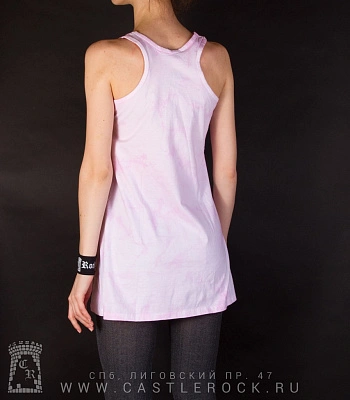 туника кот рыжий (зеленые глаза, розовая)