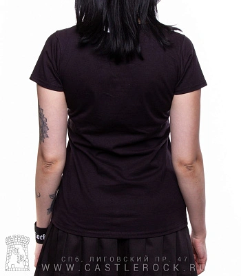 женская футболка metallica (черепа инь-ян)