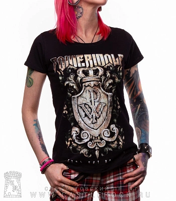 женская футболка powerwolf "metal est religio"