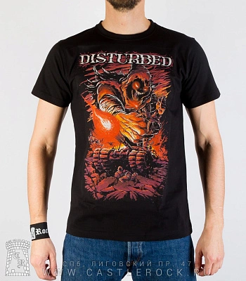 футболка disturbed (демон и танк)