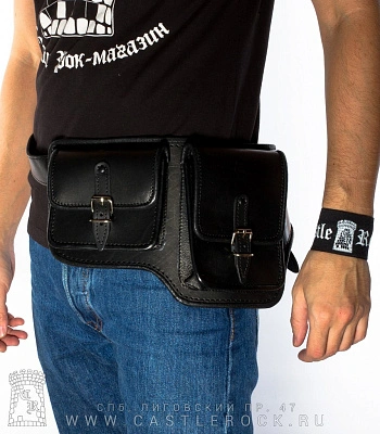сумка на пояс черная (левая)