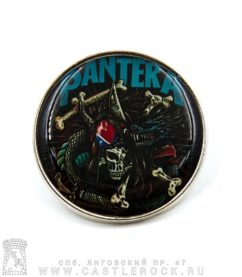 значок цанга pantera (дракон и кости, круглый)