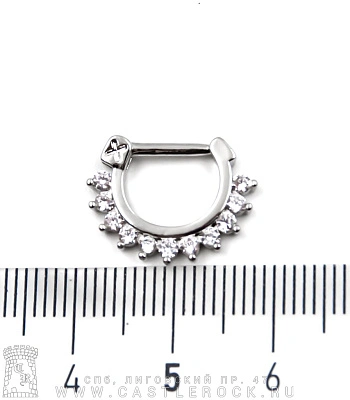 Кликер для септума Ободок (стразы прозрачные)