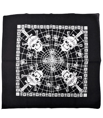 бандана черепа и пауки на паутине "death" бандана черепа и пауки на паутине "death"