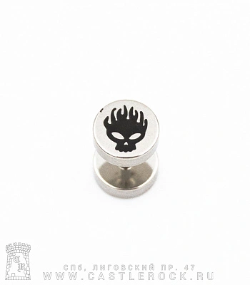 Обманка Плага Сталь с Гравировкой Offspring (лого черное) 1,2 х 6 х 8/8