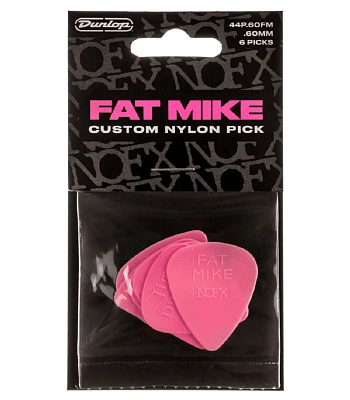набор медиаторов fat mike (розовый, 6 шт., 0,60 мм) 44p.60fm