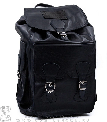 рюкзак кожаный o'skull черный (большой)