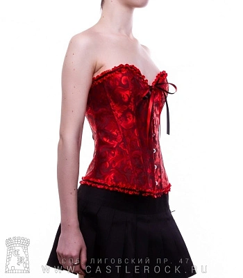корсет красный с узором