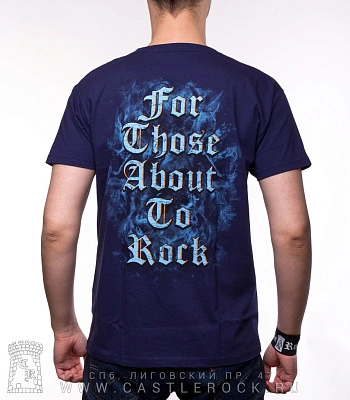 футболка ac/dc "for those about to rock. we salute you" (синяя)