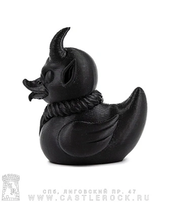 статуэтка уточка демон (3d печать, черная)