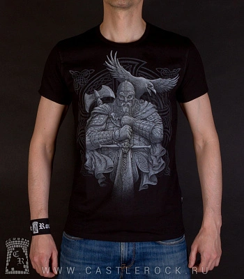 футболка викинг и ворон (светится)