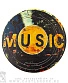 табличка music (виниловая пластинка, круглая)