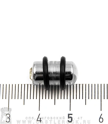 Плаг Сталь со Стразом (прозрачным, с резинками) 8 мм