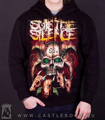 балахон на молнии suicide silence "88"