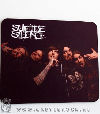 коврик для мыши suicide silence (группа, синий фон, колючая проволока)