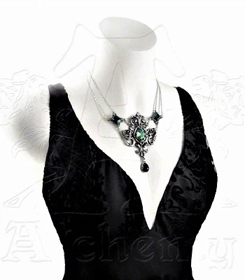 подвес alchemy gothic (алхимия готик) p503 queen of the night (камни зеленые)