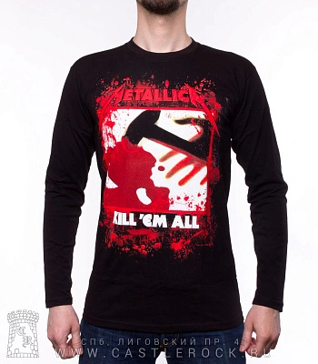 футболка metallica "kill 'em all" (кровавый) д/р