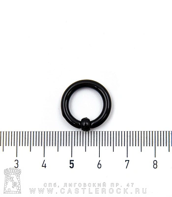 Кольцо BCR Хард Акрил Черное 3 х 12 х 6