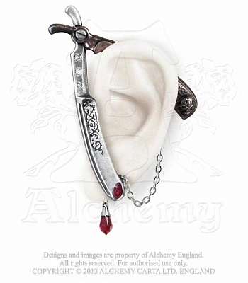 серьга кафф alchemy gothic (алхимия готик) e335 cut throat