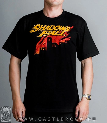 футболка shadows fall (горящий город)