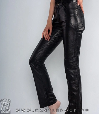 штаны женские кожаные "first" классические