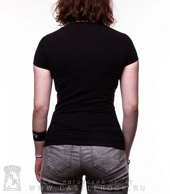 женская футболка children of bodom (смерть, принт голубой)