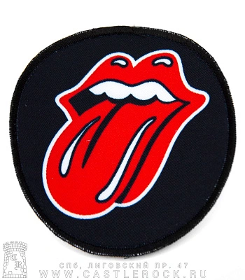 нашивка rolling stones (лого, круглая)
