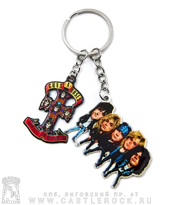 брелок металлический guns'n'roses (двойной)