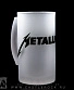 кружка пивная стеклянная metallica (надпись)