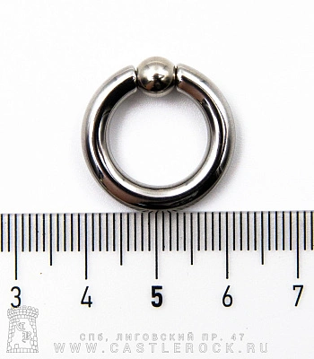 Кольцо BCR Хард Сталь 4 х 14 х 6 (с пружинным шариком)