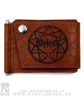 зажим для купюр с держателем карт slipknot (гравировка, ручная работа)