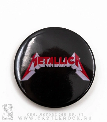 значок metallica (лого красное)