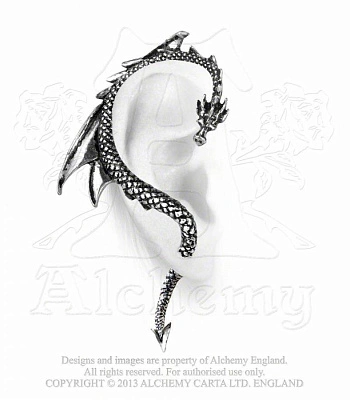 серьга кафф alchemy gothic (алхимия готик) e274 the dragon's lure