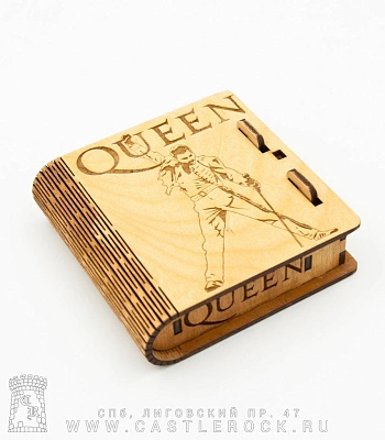 портсигар деревянный queen freddie mercury