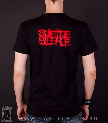 футболка suicide silence (демон и девушка)