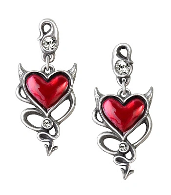 серьги alchemy gothic (алхимия готик) ulfe22 devil heart