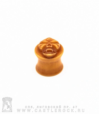 Плаг Акрил с Рельефом Череп 12 мм