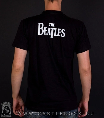 футболка beatles "let it be" (надпись желтая)