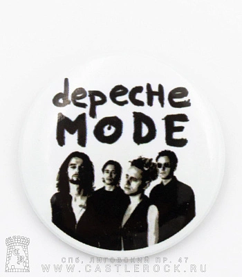 значок depeche mode (группа, ч/б)