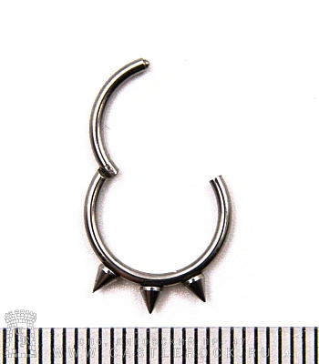 Сегментное Кольцо Кликер Сталь с Шипами 1,2 х 10