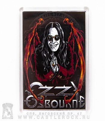 магнит прямоугольный ozzy osbourne (с крыльями)