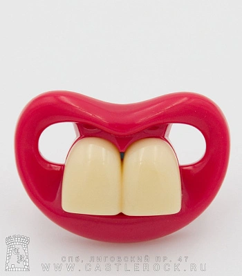 соска-пустышка зубы (два больших, розовая)