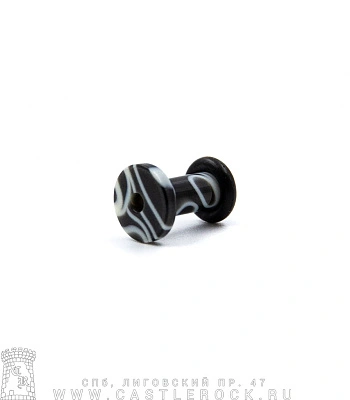 Тоннель Акрил Черный (с резинкой) 4 мм