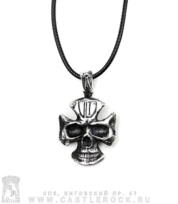 подвес крест череп