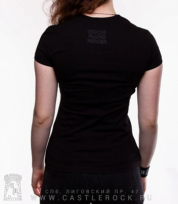 женская футболка белоснежка в тату "rent a gnomes" (светится)