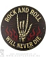табличка коза "rock and roll will never die" (круглая)